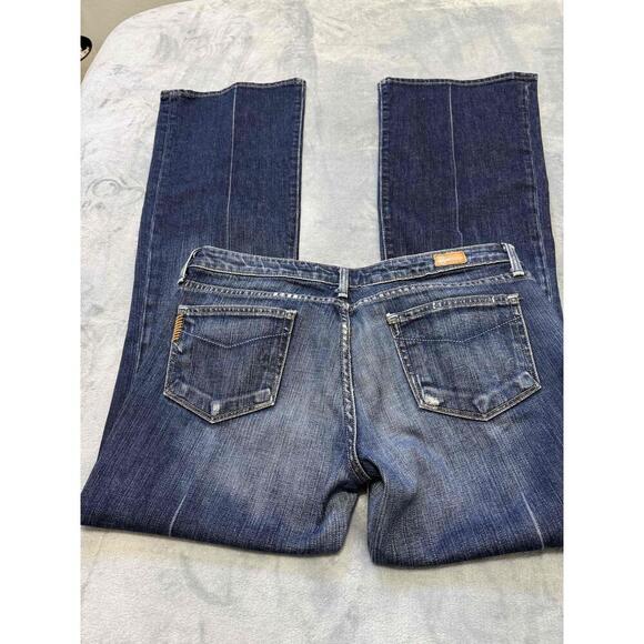 Paige Blue 5 Pocket Design Faded Wash High Rise Bootcut Jeans Size 31 - Picture 10 of 11